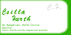 csilla hurth business card